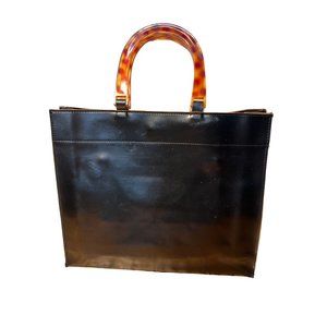 Vintage Tote Bag Retro Black Handbag
